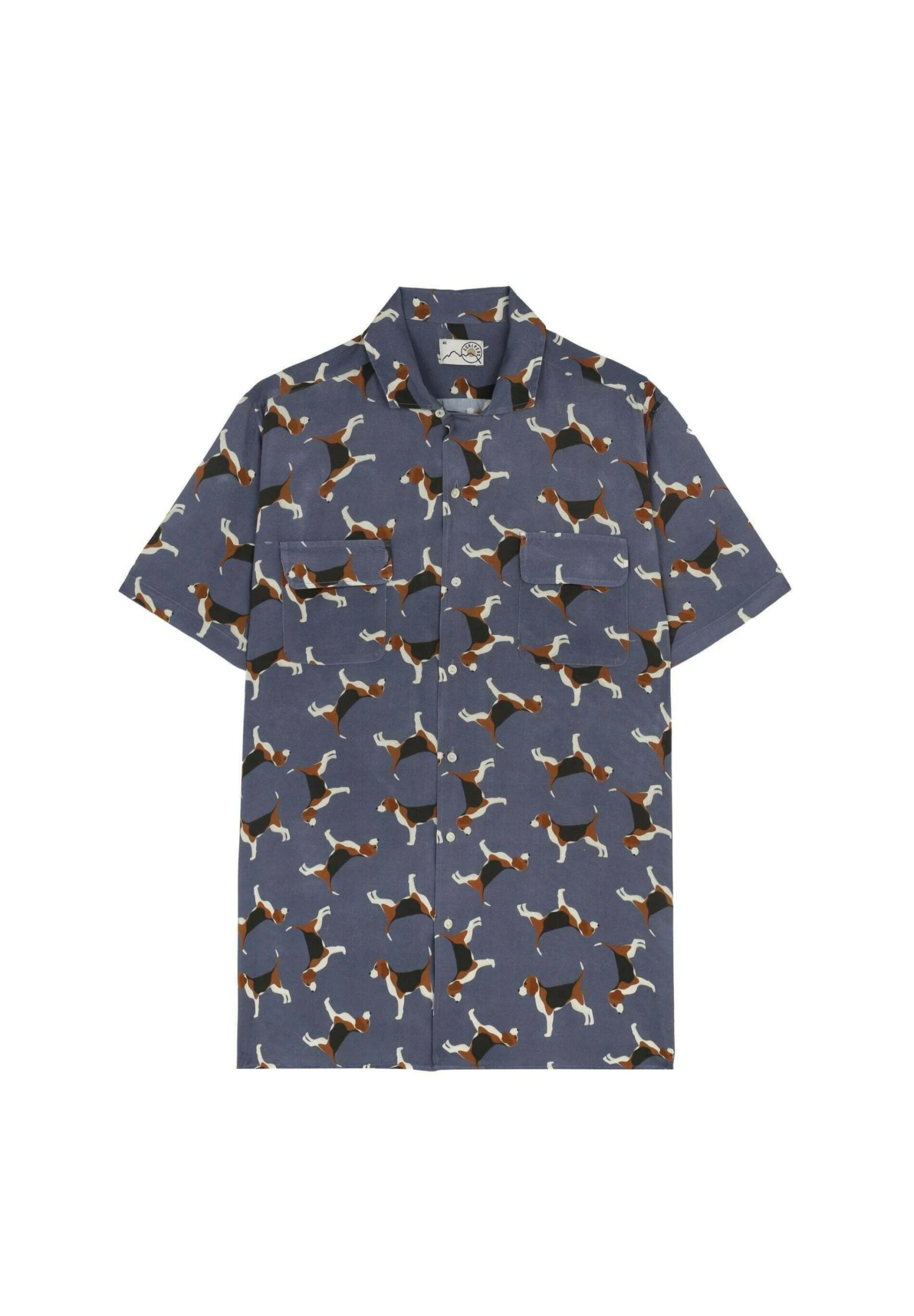Scalpers Print Beagle- Overhemd - Navy 6 Scalpers Print Beagle- Overhemd - Navy - Afbeelding 4