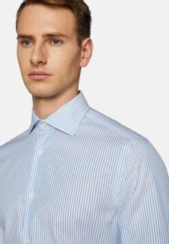 Ultimate Non Iron Slim Fit Striped - Zakelijk Overhemd - Light Blu -ZALANDO WINKEL 96e0b172b5ab4b1c9bcf75ff066f056e