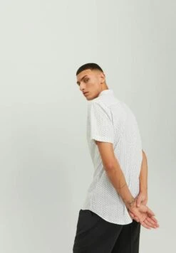 JACK&JONES Premium Premium Kurzarm Print - Overhemd - White -ZALANDO WINKEL 98844b29d65a4261ab74e0a6bb0afc55