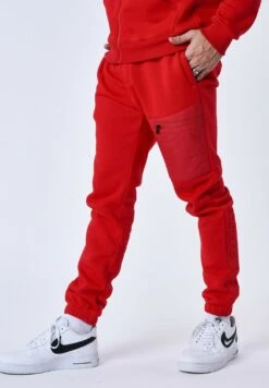 Bas De Jogging Avec Empiècement Bimatière - Trainingsbroek - Rouge -ZALANDO WINKEL 9941e812c0c940209a30833be282c2c5