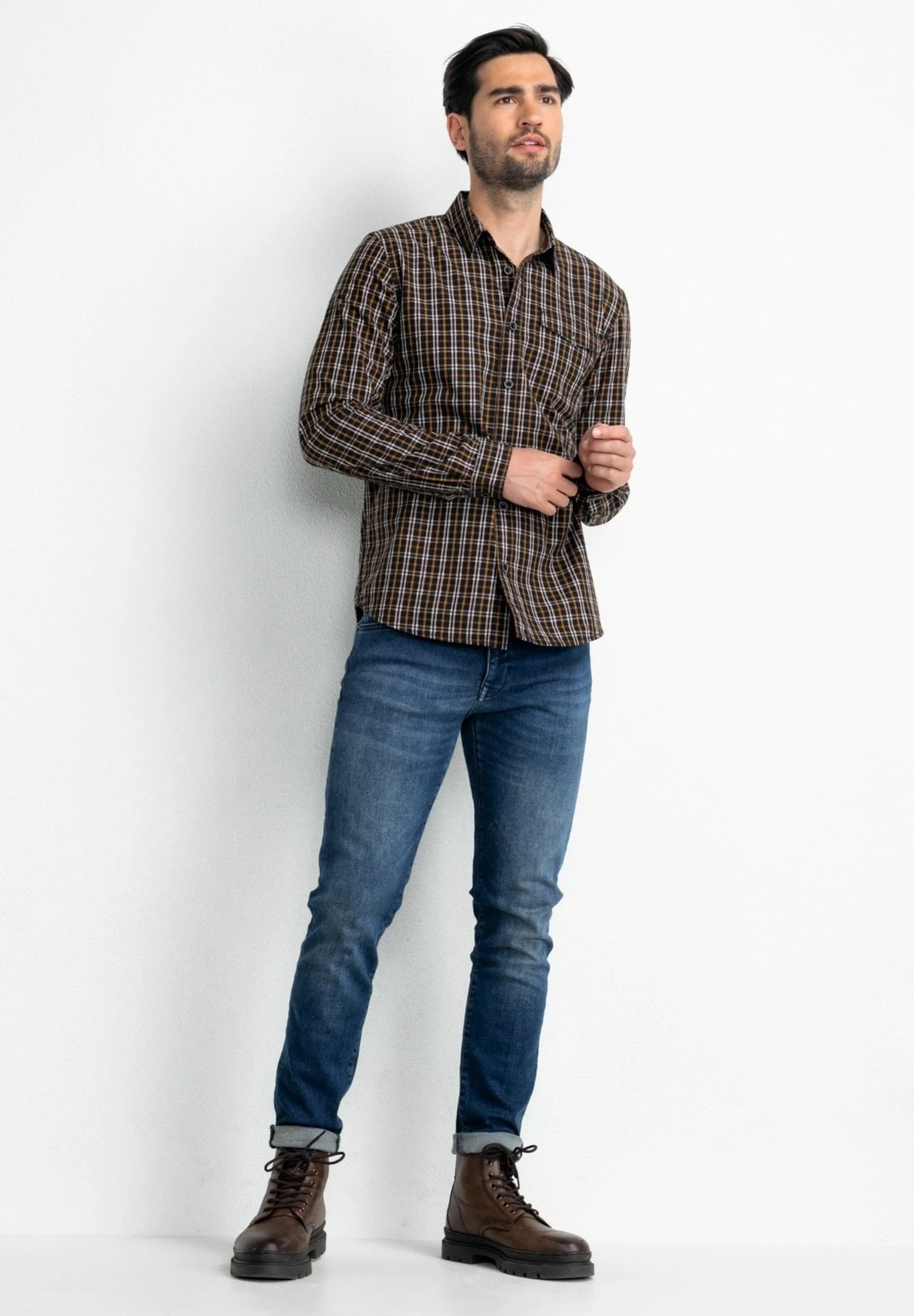 Petrol Industries Checked - Overhemd - Dark Gold 4 Petrol Industries Checked - Overhemd - Dark Gold - Afbeelding 2