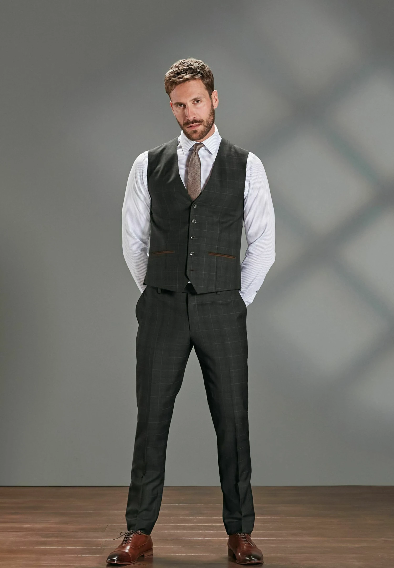 Next Signature Empire Mills Check Standard - Gilet - Green 3 Next Signature Empire Mills Check Standard - Gilet - Green