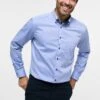 Eterna Unifarbenes Pinpoint Comfort Fit - Overhemd - Blau