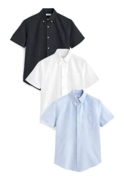 Next Short Sleeve Oxford Standard - Overhemd - White Blue Navy Pack -ZALANDO WINKEL 9f66bf71fc724c99a9916fc8f2c95797