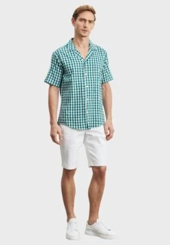 Comfort Fit Painted Yarn - Overhemd - White Green -ZALANDO WINKEL a089524a2ecd44d1ad0f08aa474081b4