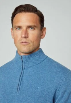 Hackett London Zip - Trui - Steel Blue -ZALANDO WINKEL a1901b8151c742b4952d9d6c8c05a077