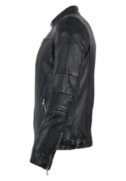 Josh - Leren Jas - Schwarz -ZALANDO WINKEL a1d3306c59e84ba7b4b00293d353127a