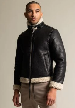 Leren Jas - Schwarz Weiß -ZALANDO WINKEL a2adfaedb9e34ee7b932bfe502bb3a1c