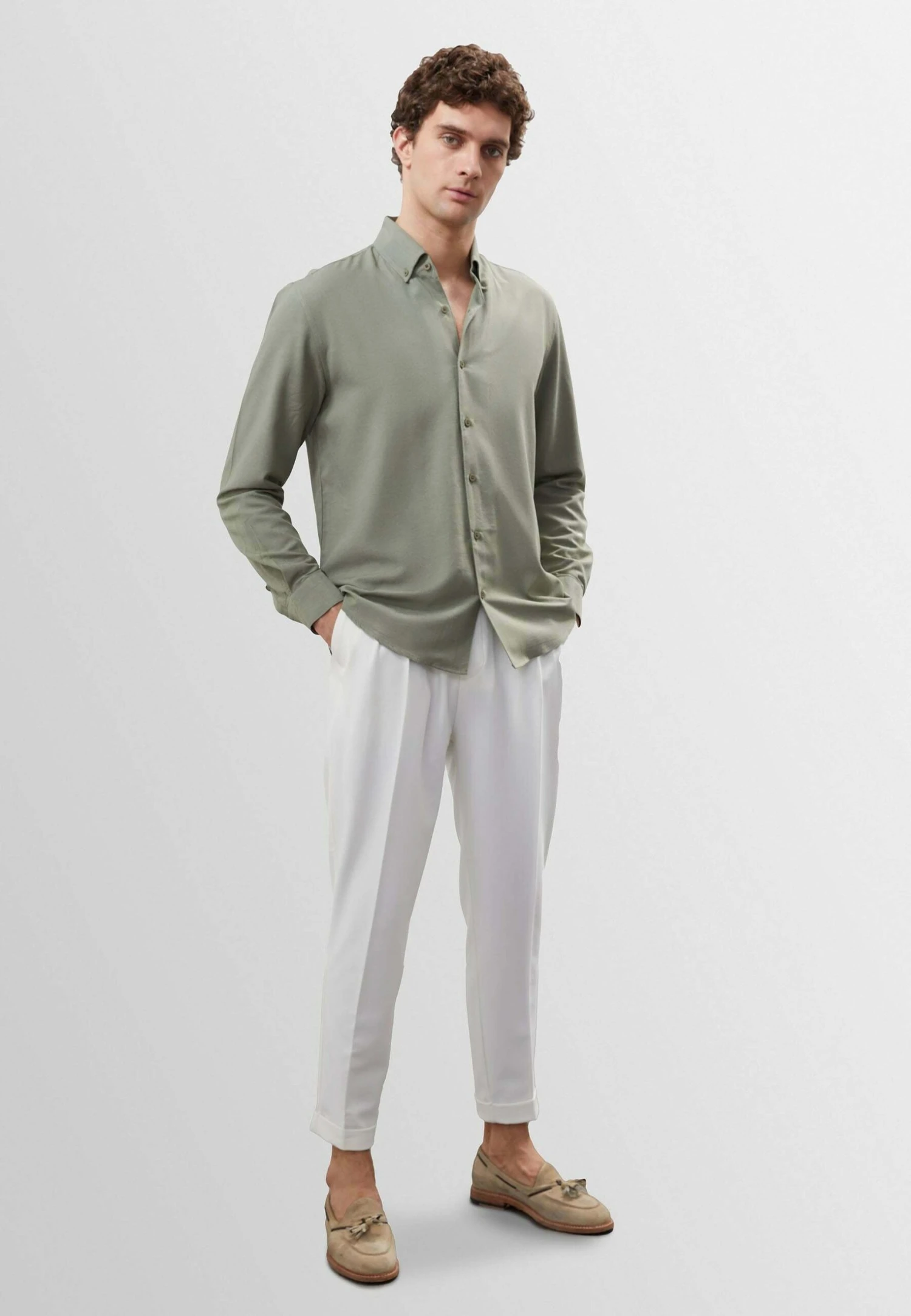 Causal - Overhemd - Light Khaki 4 Causal - Overhemd - Light Khaki - Afbeelding 2