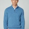Hackett London Zip - Trui - Steel Blue -ZALANDO WINKEL a4e9934480eb4ee2a9a6a3aabdfa1443