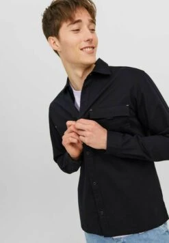 Jack & Jones Einfarbiges - Overhemd - Black 14 Jack & Jones Einfarbiges - Overhemd - Black -ZALANDO WINKEL a525258af1c241bca37381b906cbfba7