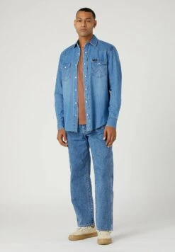Wrangler Heritage - Overhemd - Authentic Blue -ZALANDO WINKEL a727658d8b3e4f18b9d38fcacb59c002