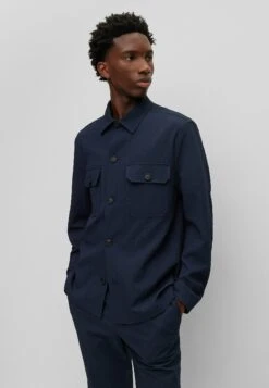 Boss P-Carper-Os-232F - Lichte Jas - Dark Blue Four