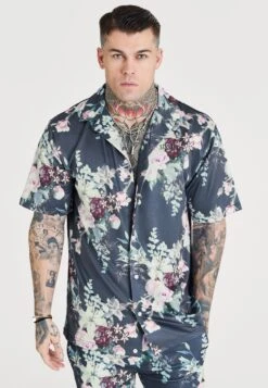 SikSilk Elevate Botanical - Overhemd - Navy -ZALANDO WINKEL a8b5ad16c2b84b6aa5ff8460c2f5c35c