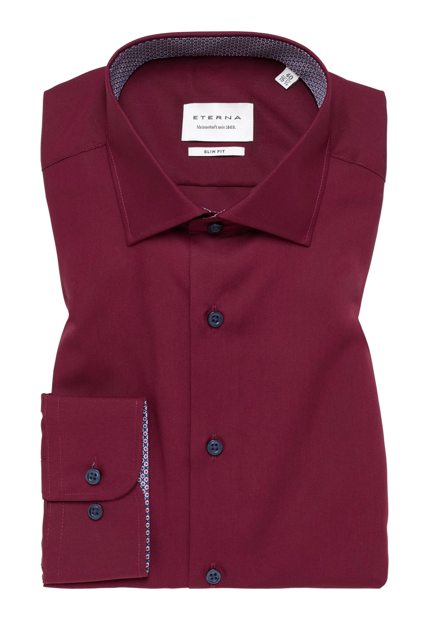 Eterna Original Slim Fit - Overhemd - Weinrot 7 Eterna Original Slim Fit - Overhemd - Weinrot - Afbeelding 5