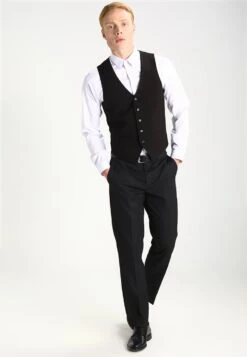 Lindbergh Waistcoat For Suit - Gilet - Black -ZALANDO WINKEL ad4829a6f7aa407090b03b780ae2df56