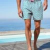 Next Printed Standard - Zwemshorts - Blue Pink Flamingo Geo