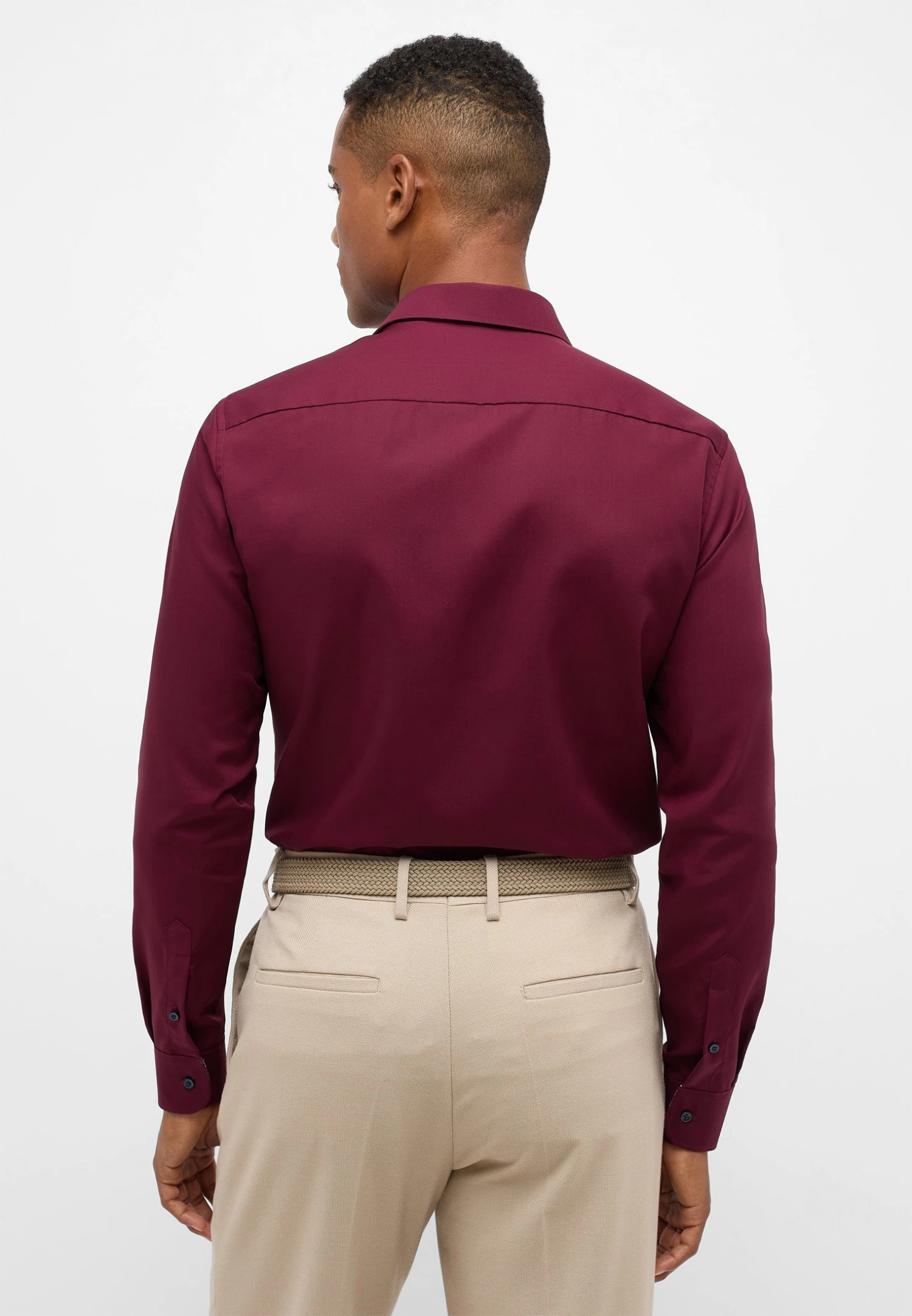Eterna Original Slim Fit - Overhemd - Weinrot 4 Eterna Original Slim Fit - Overhemd - Weinrot - Afbeelding 2