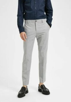 Selected Homme Broek - Light Grey Melange