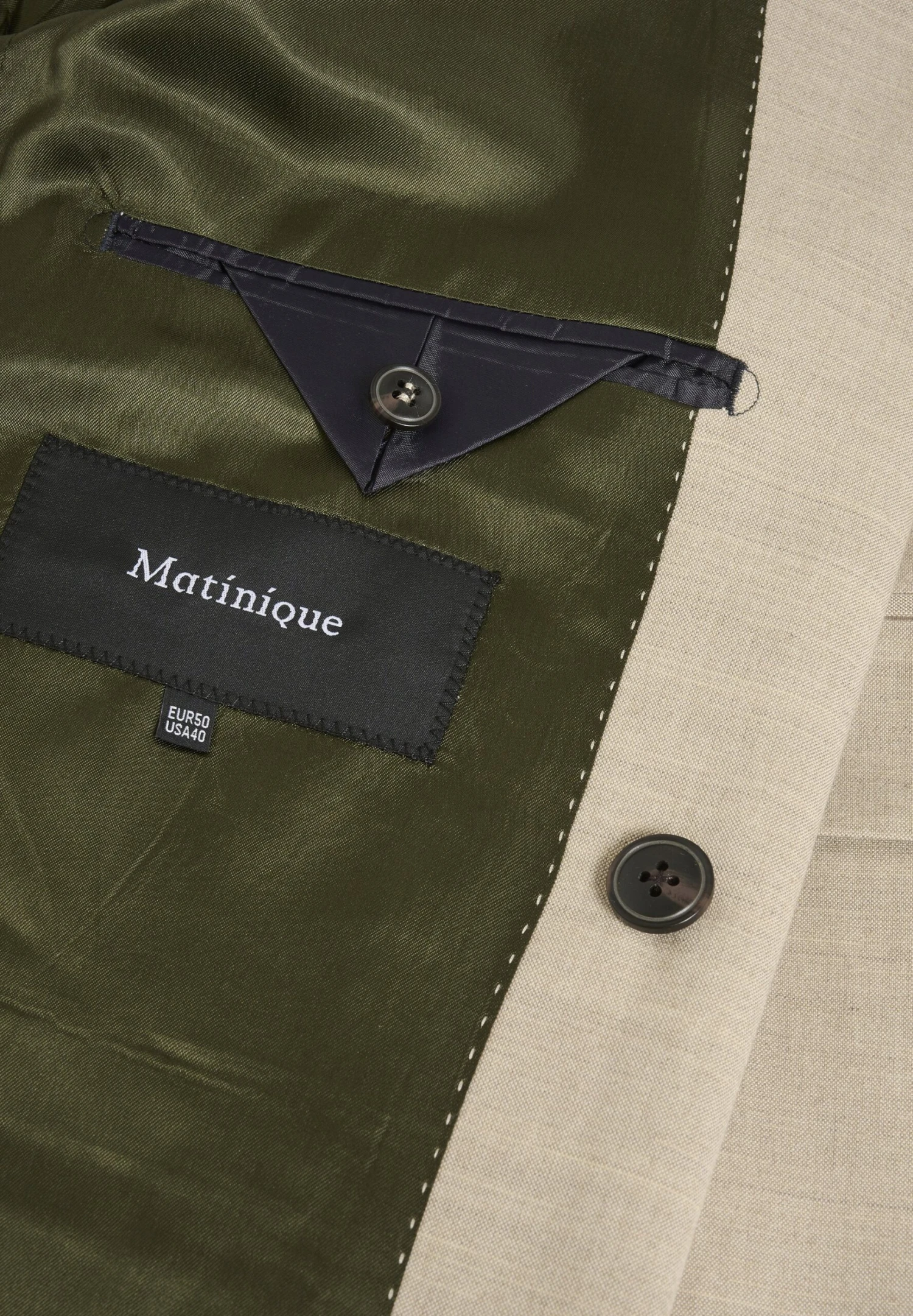 Matinique Mawalker Double Heritage - Halflange Jas - Simply Taupe 8 Matinique Mawalker Double Heritage - Halflange Jas - Simply Taupe - Afbeelding 6