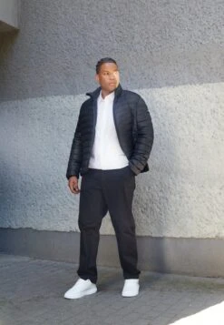 Calvin Klein Side Logo Jacket - Halflange Jas - Black