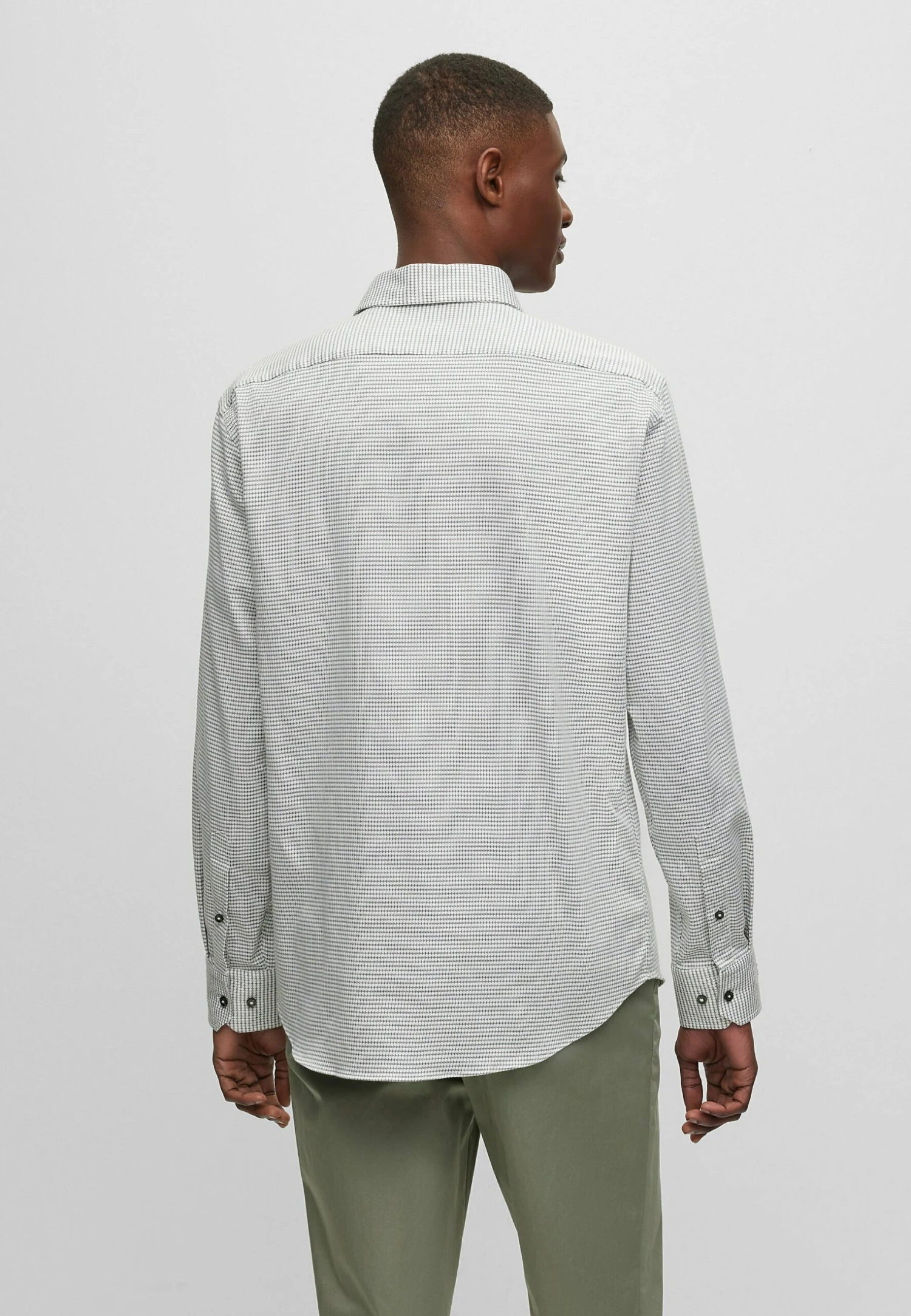 Boss S H-Joe-Spread-C1-222 - Overhemd - Open Green Ten 5 Boss S H-Joe-Spread-C1-222 - Overhemd - Open Green Ten - Afbeelding 3