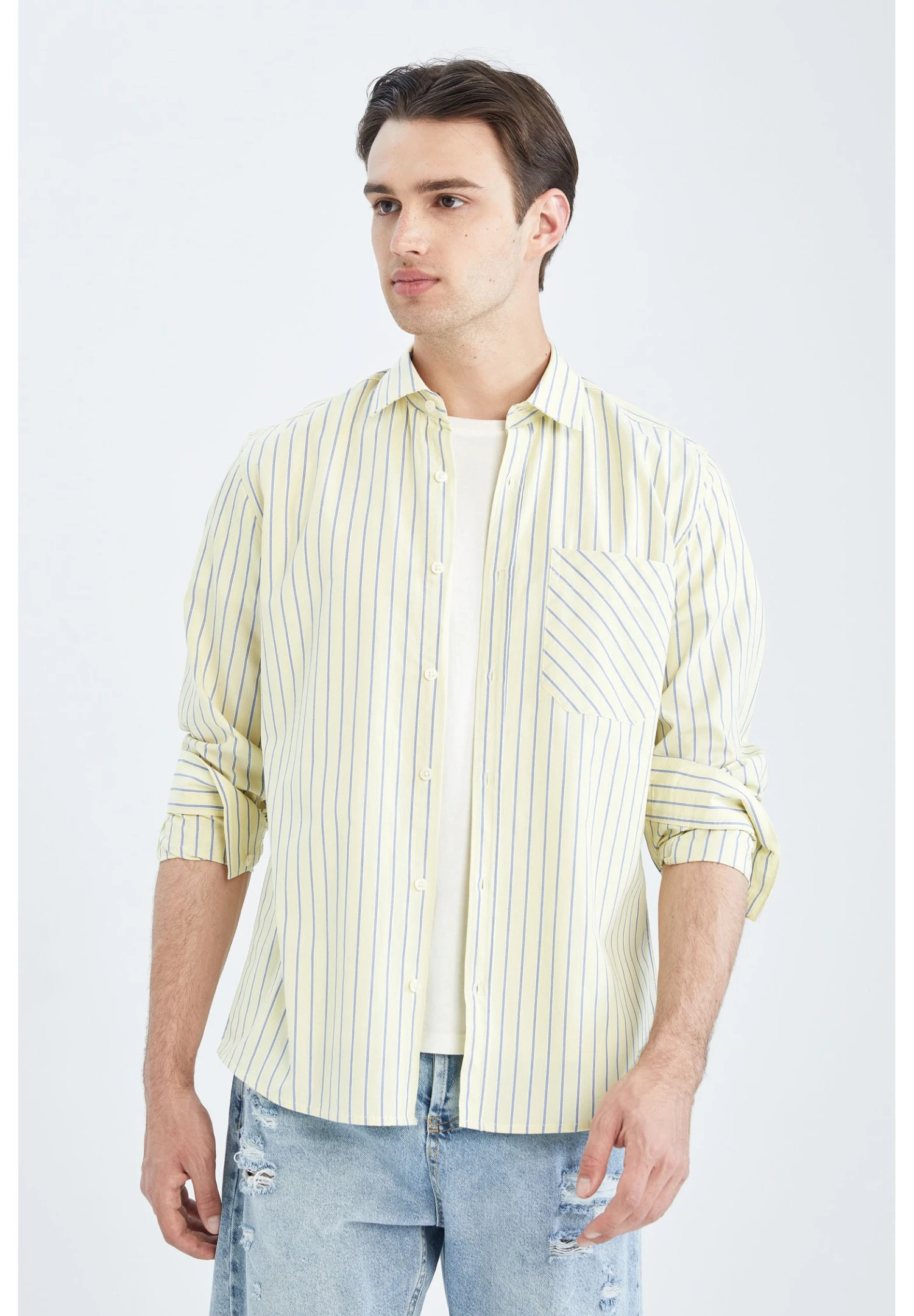 DeFacto Regular Fit - Overhemd - Green 3 DeFacto Regular Fit - Overhemd - Green