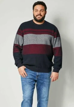 Trui - Marineblau,Ecru,Rot