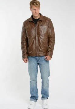 Leren Jas - Dark Brown -ZALANDO WINKEL b628055830aa42b18c731680d9a6af6d