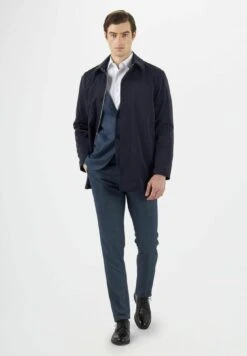 Solid-Colored Dust- Halflange Jas - Blu Scuro -ZALANDO WINKEL b6c0e77b30cf409dbfed6bf46378b54d