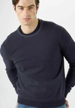 Double Collar - Trui - Blu Scuro -ZALANDO WINKEL b87d6baa7ba84dfc87dc9311b7128f36