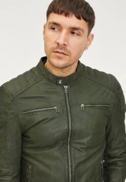 Goosecraft Leren Jas - Blattgruen -ZALANDO WINKEL b9fae8d3c5ab4e07b220b32d61e299e2