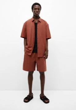 PULL & BEAR Short Sleeve Seersucker - Overhemd - Red -ZALANDO WINKEL ba5f1fcf6a2f46ba9c11b62fb395b5de