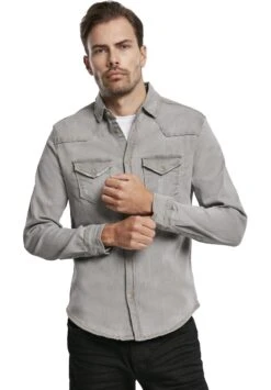 Brandit Herren Riley Denimshirt - Overhemd - Grey -ZALANDO WINKEL bb6473c533e84a2ebaa2bbdba41a6f04