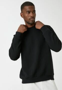 Koton Basic Textured - Trui - Black -ZALANDO WINKEL bb822dbdba854106abb53cb4b737494e