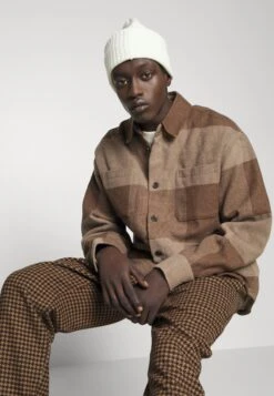 Les Deux Patrick Houndstooth Pants - Broek - Coffee Brown/Dark Sand -ZALANDO WINKEL bf48fee3f5ec4fb785d829a1fb08b25d