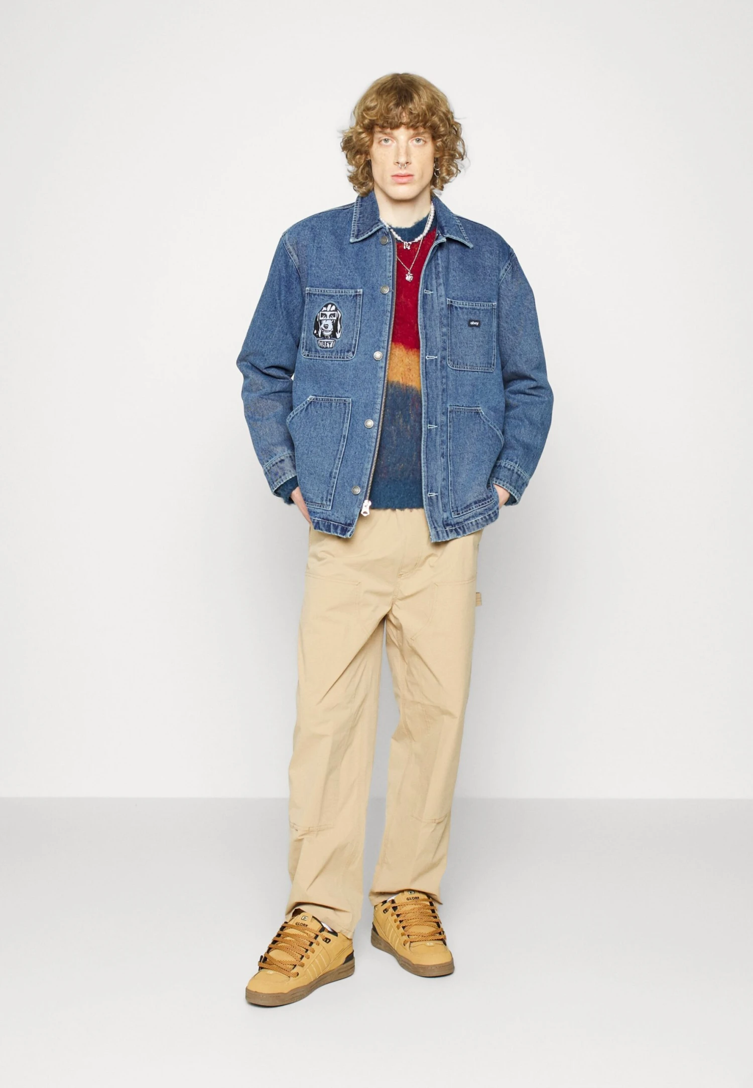 Obey Clothing Hymn Jacket - Halflange Jas - Stone Wash Indigo 7 Obey Clothing Hymn Jacket - Halflange Jas - Stone Wash Indigo - Afbeelding 5