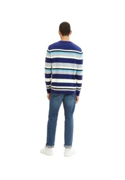 Tom Tailor Mit Streifenmuster - Trui - Dark Blue Multicolor Stripe -ZALANDO WINKEL c0f78b045fc649ce9725218dd9363df7