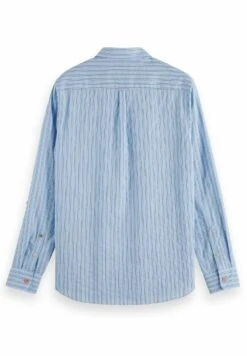 Scotch & Soda Regular Fit Striped With Sleeve Adjustment - Overhemd - Blue Multi Stripe -ZALANDO WINKEL c3577dffe605462fa231e36a6f38f9fd