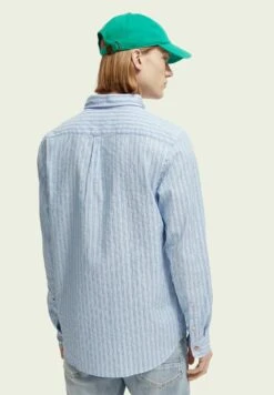 Scotch & Soda Regular Fit Striped With Sleeve Adjustment - Overhemd - Blue Multi Stripe -ZALANDO WINKEL c4683df2195146f09e3b96945c7e42e7