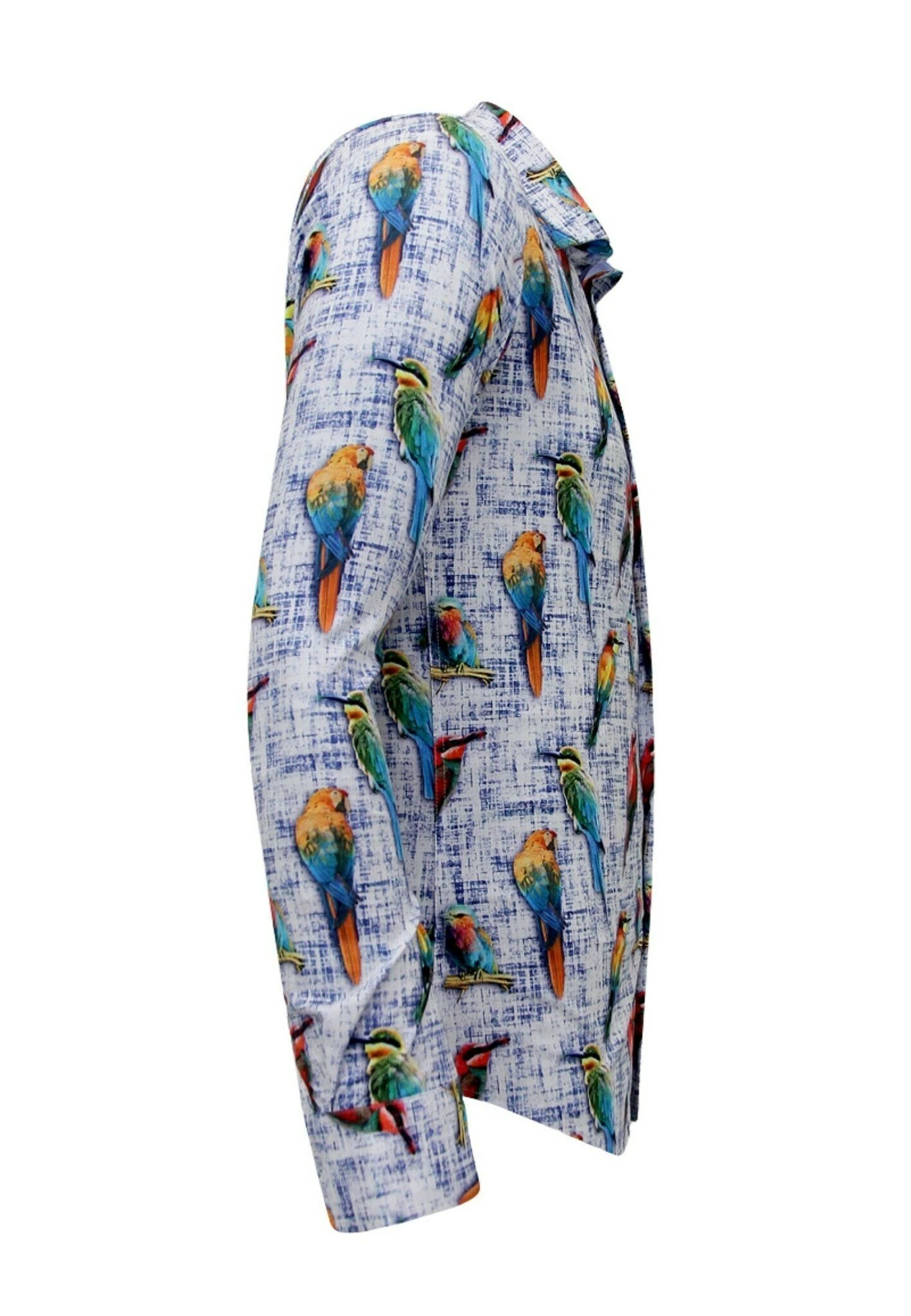 Vogelprint 3122 - Overhemd - Wit/Blauw 4 Vogelprint 3122 - Overhemd - Wit/Blauw - Afbeelding 2