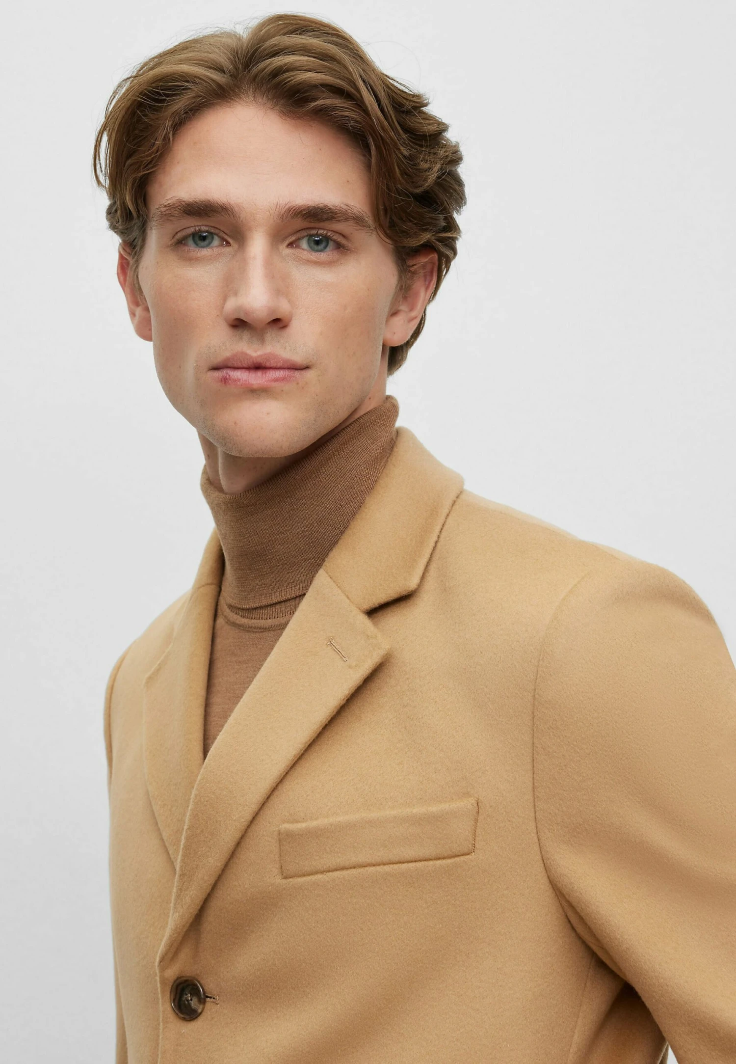 Boss H-Hyde-234 - Mantel - Beige 6 Boss H-Hyde-234 - Mantel - Beige - Afbeelding 4