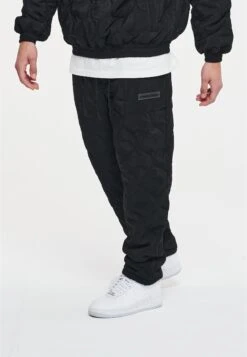 Pegador Dowry Quilted Wide Pants Unisex - Broek - Black