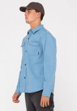 Rusty Dennis Chopper Long Sleeve- Overhemd - Ash Blue -ZALANDO WINKEL cbc5d8f8f91f4d6586b051c15f053136