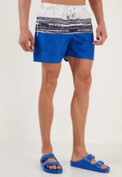 Slim Fit - Zwemshorts - White-Blue 13 Slim Fit - Zwemshorts - White-Blue -ZALANDO WINKEL cbebdf1aaa634a18bdb53f8438c6e8c5