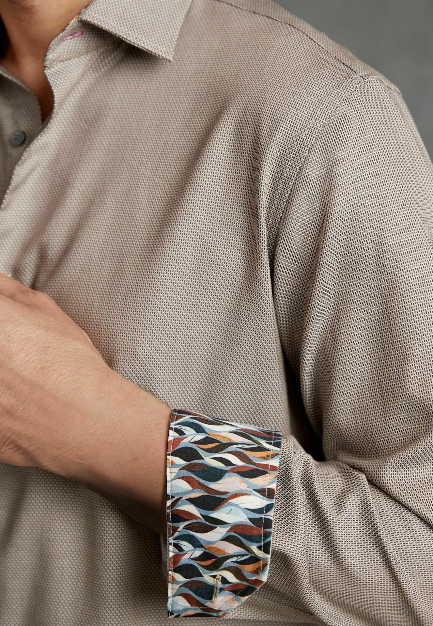 Next Signature Trimmed - Zakelijk Overhemd - Neutral Brown 5 Next Signature Trimmed - Zakelijk Overhemd - Neutral Brown - Afbeelding 3