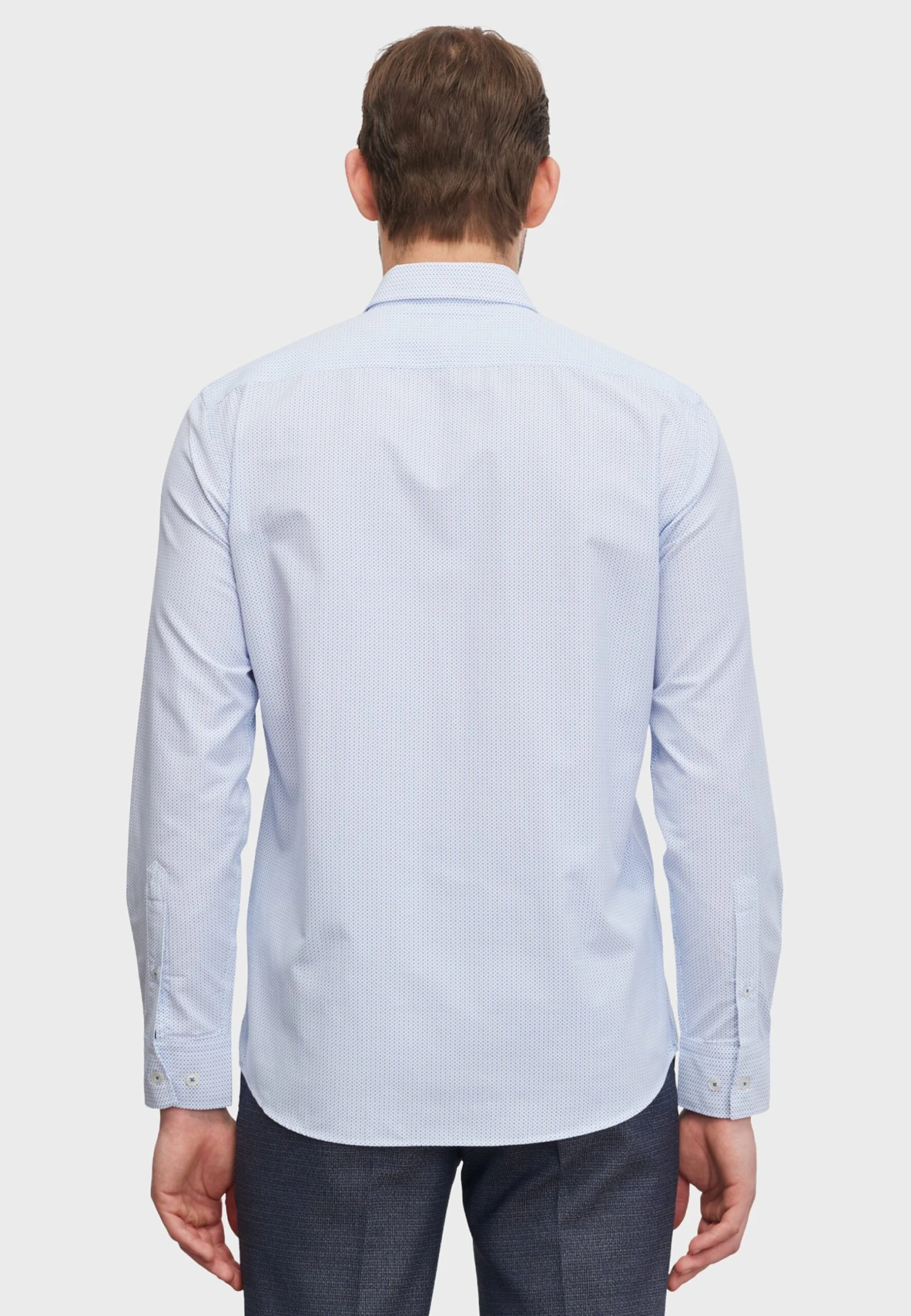 Printed- Overhemd - White/Blue 5 Printed- Overhemd - White/Blue - Afbeelding 3