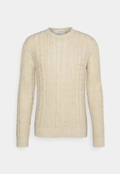 Selected Homme Slhhenry Cable Crew Neck - Trui - Oatmeal -ZALANDO WINKEL ccff744ebd8644878a5c7202b2ccbd5c