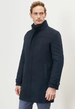 Standard Fit Figured- Halflange Jas - Navy Blue -ZALANDO WINKEL cdfaa1e749964a43a407909246a3381b