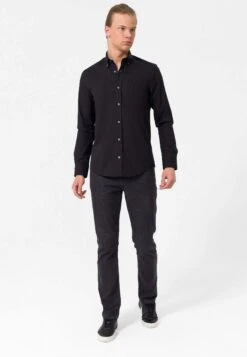Casual- Overhemd - Black -ZALANDO WINKEL ce3fb168b9504468ac2b30ebea681411